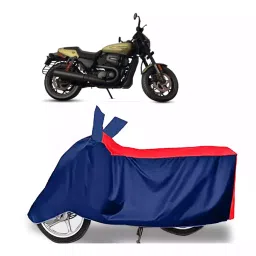 Auto Pearl Polyester Two Wheeler Cover for Harley Davidson Street Rod (Red Blue)-picture-48
