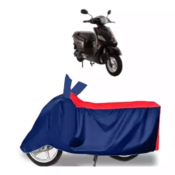 Auto Pearl Polyester Two Wheeler Cover for Hero Electric Electric NYX e5 (Red Blue)-picture-35