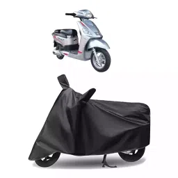 Auto Pearl Polyester Two Wheeler Cover for Hero Electric Electric NYX (Grey)-picture-20