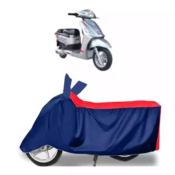 Auto Pearl Polyester Two Wheeler Cover for Hero Electric Electric NYX (Red Blue)-picture-34