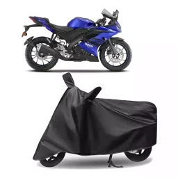 Auto Pearl Polyester Two Wheeler Cover for Yamaha YZF R15 V3 (Grey)-picture-46