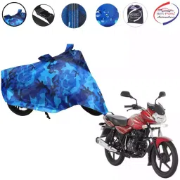 Auto Pearl Polyester Waterproof Two Wheeler Cover for Bajaj Discover 100 DTS-i,(Ocean Blue)-image-30