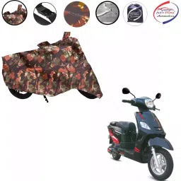 Auto Pearl Polyester Waterproof Two Wheeler Cover for Hero Electric Maxi,(Jungle Print)-picture-17