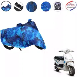 Auto Pearl Polyester Waterproof Two Wheeler Cover for Hero Electric NYX,(Ocean Blue)-picture-40