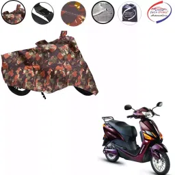 Auto Pearl Polyester Waterproof Two Wheeler Cover for Hero Electric Optima Plus,(Jungle Print)-picture-39