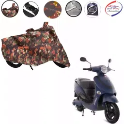 Auto Pearl Polyester Waterproof Two Wheeler Cover for Hero Electric Photon,(Jungle Print)-picture-43