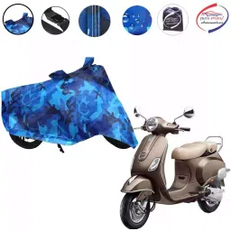 Auto Pearl Polyester Waterproof Two Wheeler Cover for Hero Elegante 150,(Ocean Blue)-picture-12
