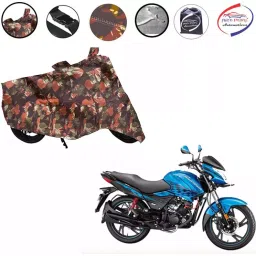 Auto Pearl Polyester Waterproof Two Wheeler Cover for Hero Glamour Programmed FI,(Jungle Print)-picture-48