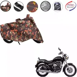Auto Pearl Polyester Waterproof Two Wheeler Cover for Royal Enfield Thunderbird 500,(Jungle Print)-picture-41