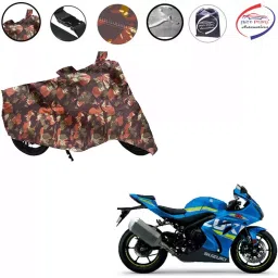 Auto Pearl Polyester Waterproof Two Wheeler Cover for Suzuki GSX-R1000 ABS,(Jungle Print)-picture-35
