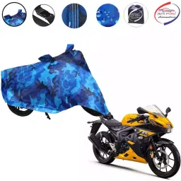 Auto Pearl Polyester Waterproof Two Wheeler Cover for Suzuki GSX R150,(Ocean Blue)-picture-27