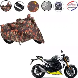 Auto Pearl Polyester Waterproof Two Wheeler Cover for Suzuki GSX-S750,(Jungle Print)-picture-32