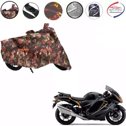 Auto Pearl Polyester Waterproof Two Wheeler Cover for Suzuki Hayabusa,(Jungle Print)-picture-38