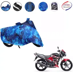 Auto Pearl Polyester Waterproof Two Wheeler Cover for Yamaha SS 125 (Ocean Blue)-picture-13
