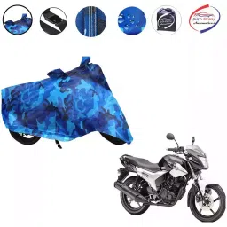 Auto Pearl Polyester Waterproof Two Wheeler Cover for Yamaha SZ R (Ocean Blue)-picture-20
