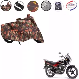 Auto Pearl Polyester Waterproof Two Wheeler Cover for Yamaha YBR 110 (Jungle Print)-picture-17