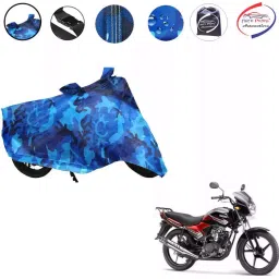 Auto Pearl Polyester Waterproof Two Wheeler Cover for Yamaha YBR 110 (Ocean Blue)-picture-18