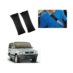 Auto Pearl Seat Belt Cushion (Pack of 2, Black) Compatible for Sumo Victa-picture-10