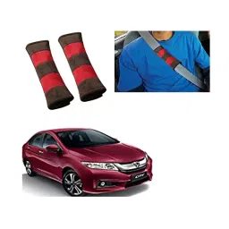 Auto Pearl Seat Belt Cushion (Pack of 2, Brown Red) Compatible for Honda City Ivtec 2016-picture-19