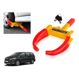 Auto Pearl Security Adjustable Anti Theft Yellow, Red Wheel Clamp Lock for Kia Carnival Limousine-image-41
