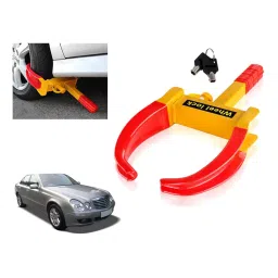 Auto Pearl Security Adjustable Anti Theft Yellow, Red Wheel Clamp Lock for Mercedes-Benz E280 Cdi-image-46