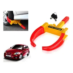Auto Pearl Security Adjustable Anti Theft Yellow, Red Wheel Clamp Lock for Verna 1.5 CRDi-image-37