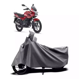 Auto Pearl Two Wheeler Cover with Bag for Bajaj Discover 150 f, Silver-picture-12