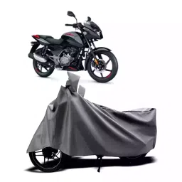 Auto Pearl Two Wheeler Cover with Bag for Bajaj Pulsar 125 Neon, Silver-picture-31