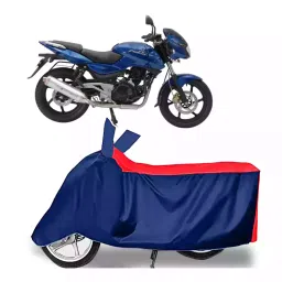 Auto Pearl Two Wheeler Cover with Bag for Bajaj Pulsar 220 DTS-i, Red & Blue-picture-28