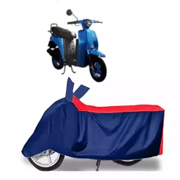 Auto Pearl Two Wheeler Cover with Bag for Bajaj Sunny, Red & Blue-picture-16