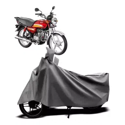 Auto Pearl Two Wheeler Cover with Bag for Hero CD Dawn, Silver-picture-21