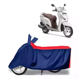 Auto Pearl Two Wheeler Cover with Bag for Honda Aviator, Red & Blue-picture-33