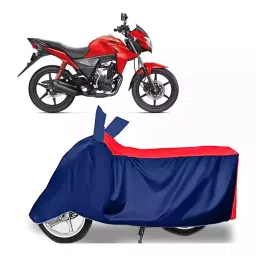 Auto Pearl Two Wheeler Cover with Bag for Honda CB Twister, Red & Blue-picture-32