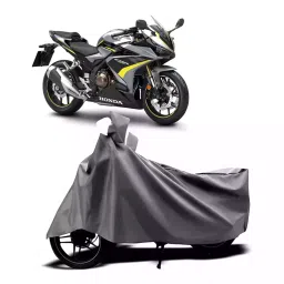 Auto Pearl Two Wheeler Cover with Bag for Honda CBR500R, Silver-picture-17