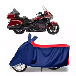 Auto Pearl Two Wheeler Cover with Bag for Honda Gold Wing GL1800, Red & Blue-picture-31