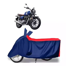 Auto Pearl Two Wheeler Cover with Bag for Honda Hness CB350, Red & Blue-picture-11