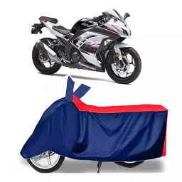 Auto Pearl Two Wheeler Cover with Bag for Kawasaki 300 BS6, Red & Blue-picture-31