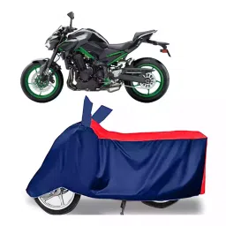 Auto Pearl Two Wheeler Cover with Bag for Kawasaki Z900RS, Red & Blue-picture-29
