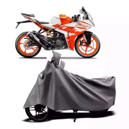 Auto Pearl Two Wheeler Cover with Bag for KTM RC125 BS6, Silver-picture-44