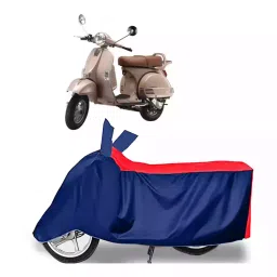 Auto Pearl Two Wheeler Cover with Bag for LML Star Euro 150, Red & Blue-picture-45