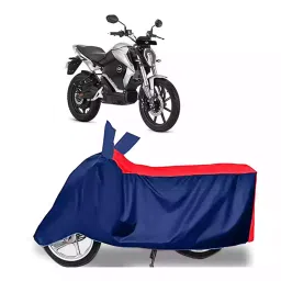 Auto Pearl Two Wheeler Cover with Bag for Revolt RV 300, Red & Blue-picture-48