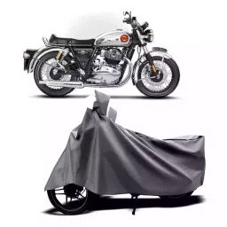 Auto Pearl Two Wheeler Cover with Bag for Royal Enfield Interceptor 650, Silver-picture-17