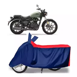 Auto Pearl Two Wheeler Cover with Bag for Royal Enfield Meteor, Red & Blue-picture-34
