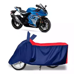Auto Pearl Two Wheeler Cover with Bag for Suzuki GSX, Red & Blue-picture-39