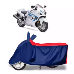 Auto Pearl Two Wheeler Cover with Bag for Suzuki Hayabusa, Red & Blue-picture-16