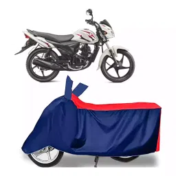 Auto Pearl Two Wheeler Cover with Bag for Suzuki Hayate, Red & Blue-picture-29