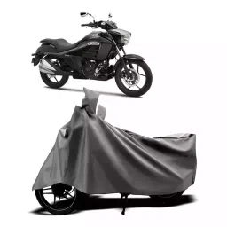 Auto Pearl Two Wheeler Cover with Bag for Suzuki intruder 150, Silver-picture-37