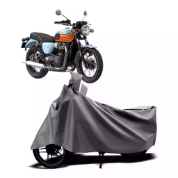 Auto Pearl Two Wheeler Cover with Bag for Triumph Bonneville T100, Silver-picture-36