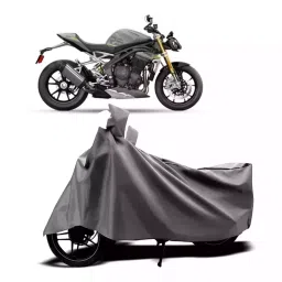 Auto Pearl Two Wheeler Cover with Bag for Triumph Speed Triple BS6, Silver-picture-15