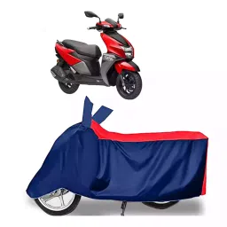 Auto Pearl Two Wheeler Cover with Bag for TVS NTORQ, Red & Blue-picture-40